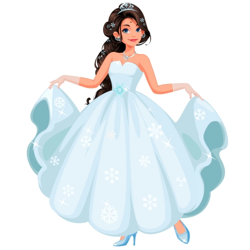 Princess Theme Royal Ice Princess Character Cutout for Birthday Décor